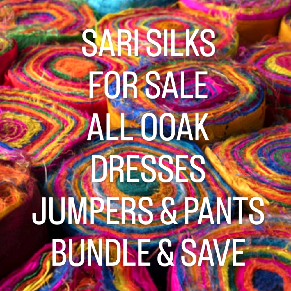 🥻2/$50 SALE SARI SILK Textile Garments 🥻